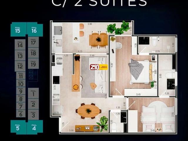 Apartamento para Venda em Indaiatuba/SP Jardim Nely 1 Quartos