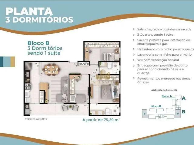 Apartamento para Venda em Indaiatuba/SP Jardim Santa Cruz 2 Quartos