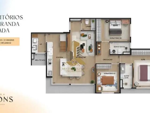 Apartamento para Venda em Indaiatuba/SP Jardim Santa Rita 3 Quartos