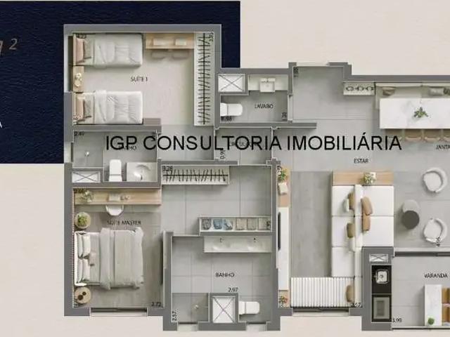 Apartamento para Venda em Indaiatuba/SP Jardim Park Meraki 3 Quartos