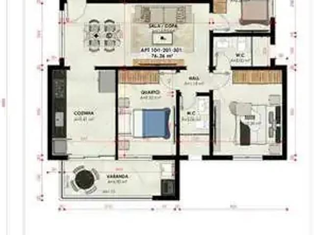 Apartamento para Venda em Ipatinga/MG Bethânia 3 Quartos