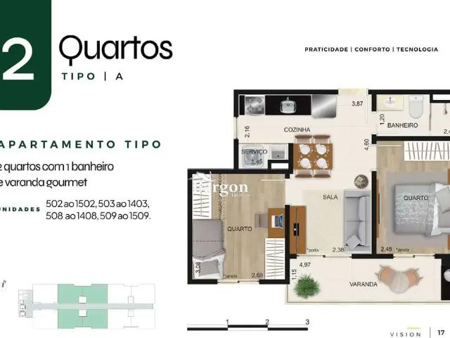 Apartamento para Venda em Juiz de Fora/MG Bom Pastor 2 Quartos