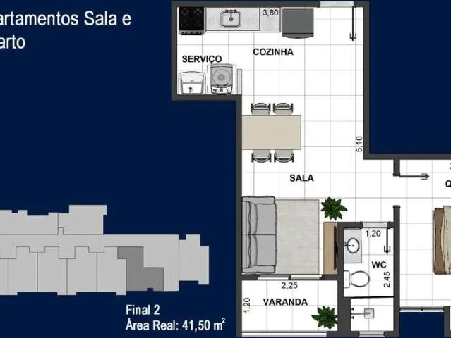 Apartamento para Venda em Juiz de Fora/MG São Mateus 1 Quartos