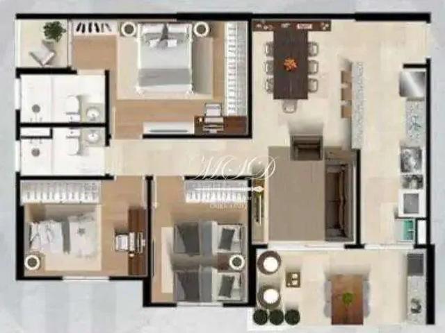 Apartamento para Venda em Jacareí/SP Jardim Pereira do Amparo 3 Quartos