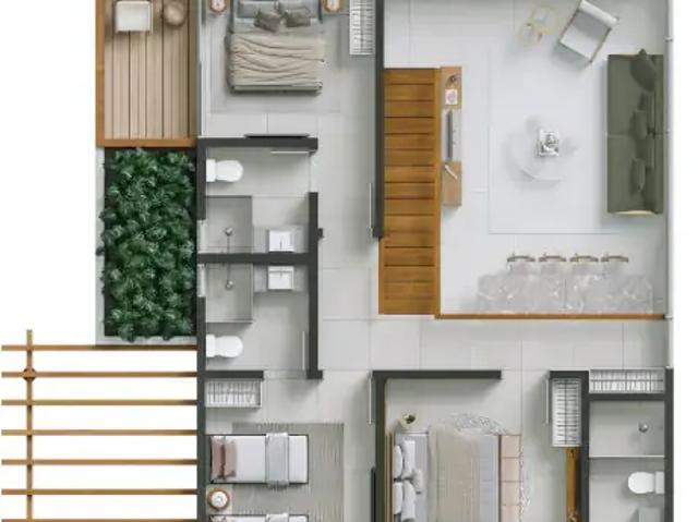 Apartamento para Venda em Japaratinga/AL Praia de Japaratinga 4 Quartos
