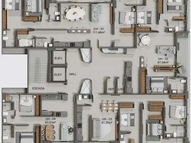 Apartamento para Venda em João Pessoa/PB Bessa 2 Quartos