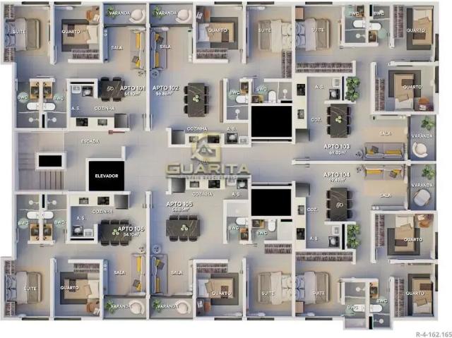 Apartamento para Venda em João Pessoa/PB Jardim Cidade Universitária 2 Quartos