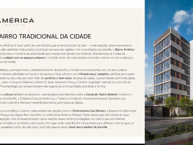 Apartamento para Venda em Joinville/SC América 1 Quartos