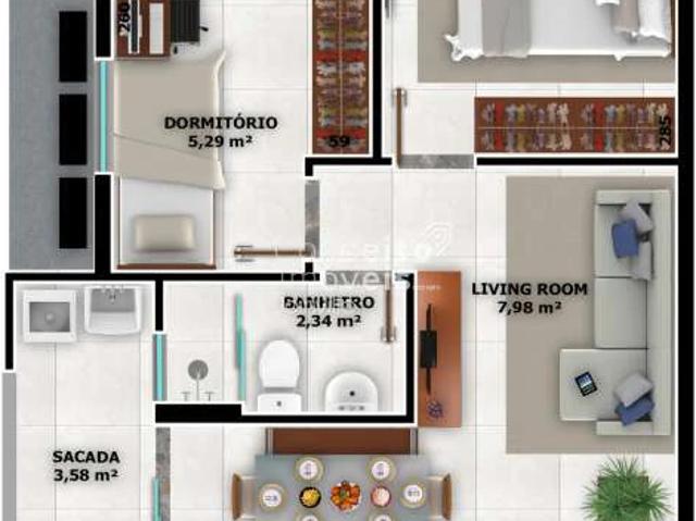 Apartamento para Venda em Joinville/SC Floresta 2 Quartos