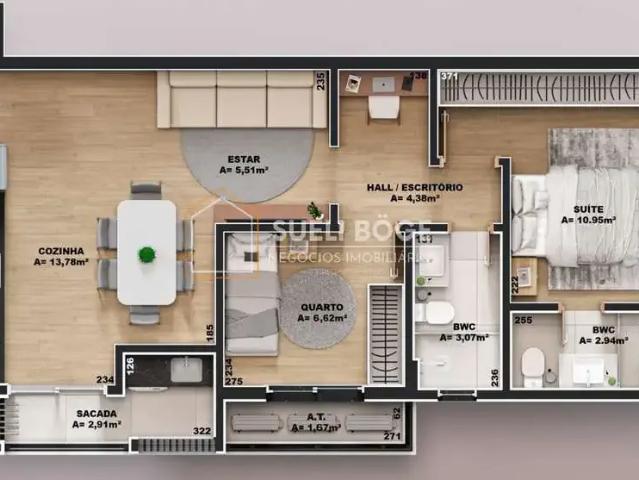 Apartamento para Venda em Joinville/SC Bom Retiro 2 Quartos