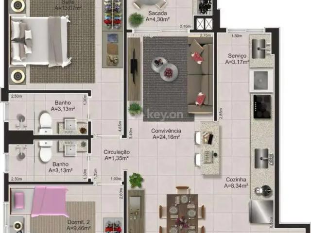Apartamento para Venda em Laguna/SC Mar Grosso 3 Quartos
