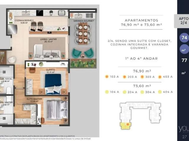 Apartamento para Venda em Lauro de Freitas/BA Vilas do Atlantico 4 Quartos