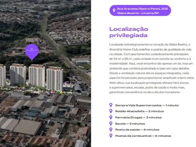 Apartamento para Venda em Limeira/SP Gleba Beatriz 2 Quartos