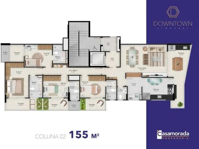 Apartamento para Venda em Linhares/ES Centro 4 Quartos