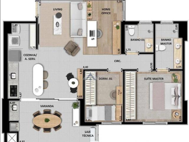 Apartamento para Venda em Londrina/PR Guanabara Parque Boulevard 3 Quartos
