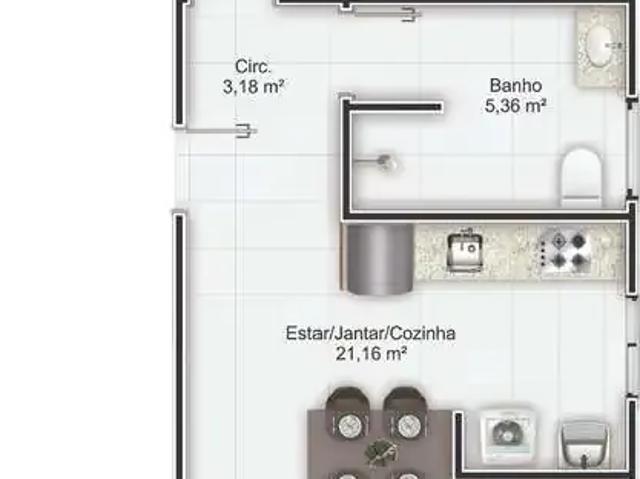 Apartamento para Venda em Palhoça/SC Barra do Aririú 2 Quartos