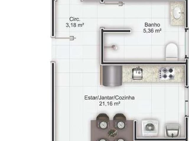 Apartamento para Venda em Palhoça/SC Barra do Aririú 2 Quartos