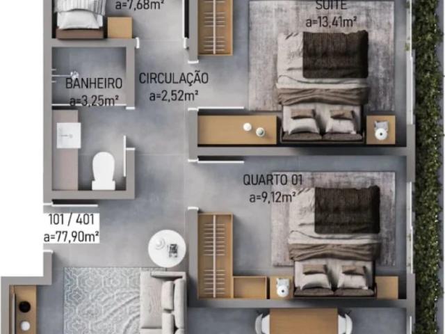 Apartamento para Venda em Palhoça/SC Pedra Branca 3 Quartos