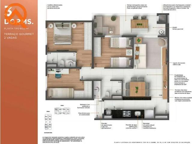 Apartamento para Venda em Paulínia/SP Santa Terezinha 3 Quartos