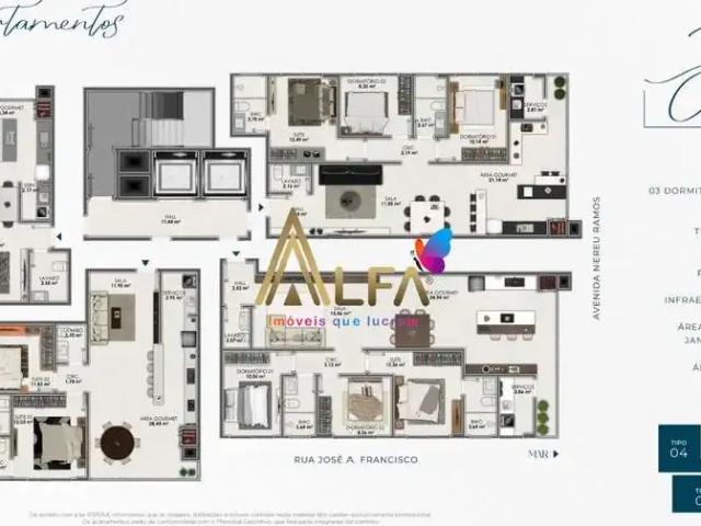 Apartamento para Venda em Penha/SC Centro 3 Quartos