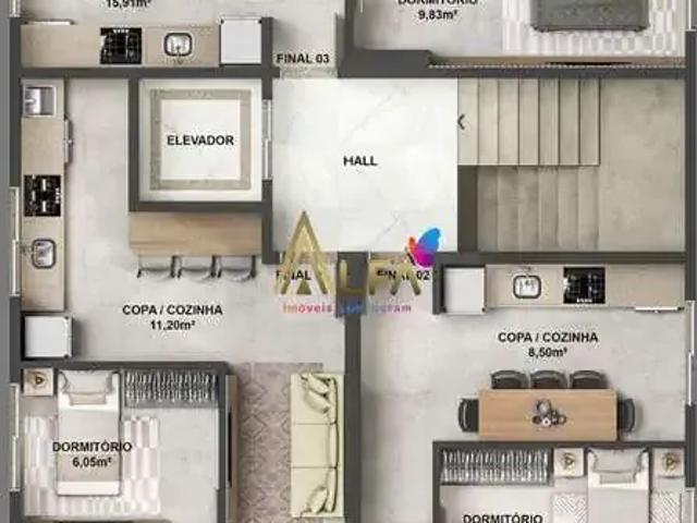 Apartamento para Venda em Penha/SC Nossa Senhora de Fátima 2 Quartos