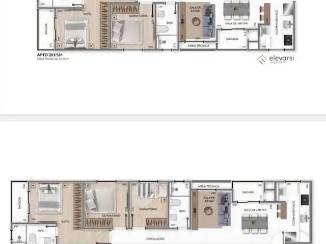 Apartamento para Venda em Pinhais/PR Centro 3 Quartos