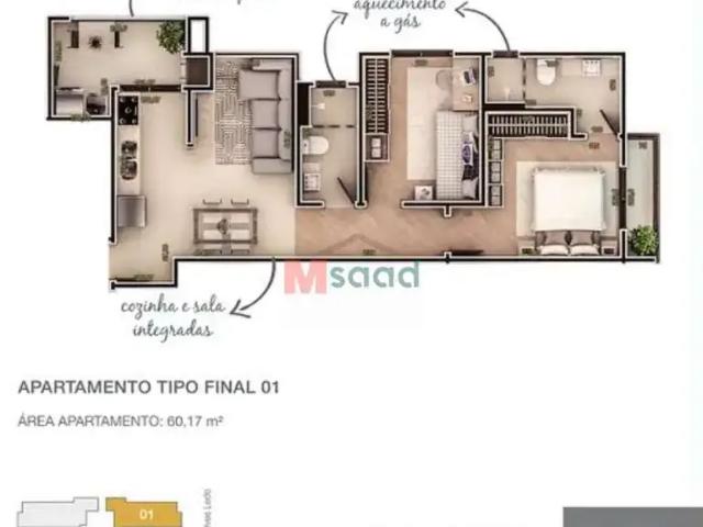 Apartamento para Venda em Ponta Grossa/PR Oficinas 2 Quartos