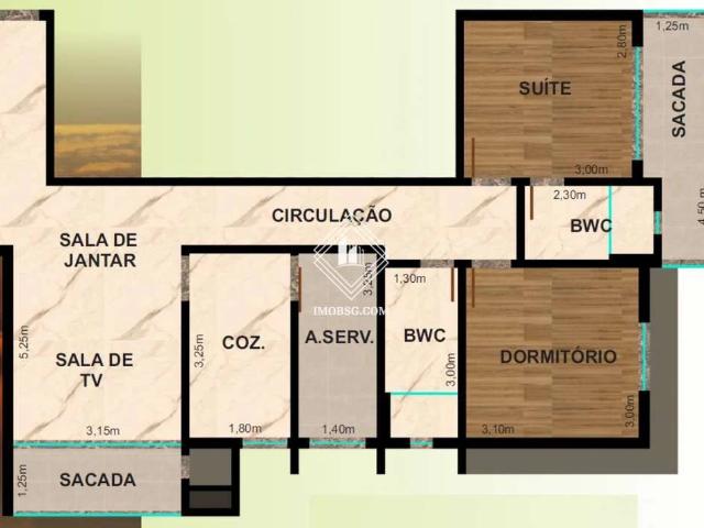 Apartamento para Venda em Ponta Grossa/PR Centro 2 Quartos