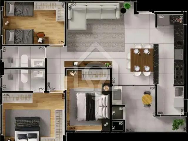 Apartamento para Venda em Ponta Grossa/PR Jardim Carvalho 3 Quartos