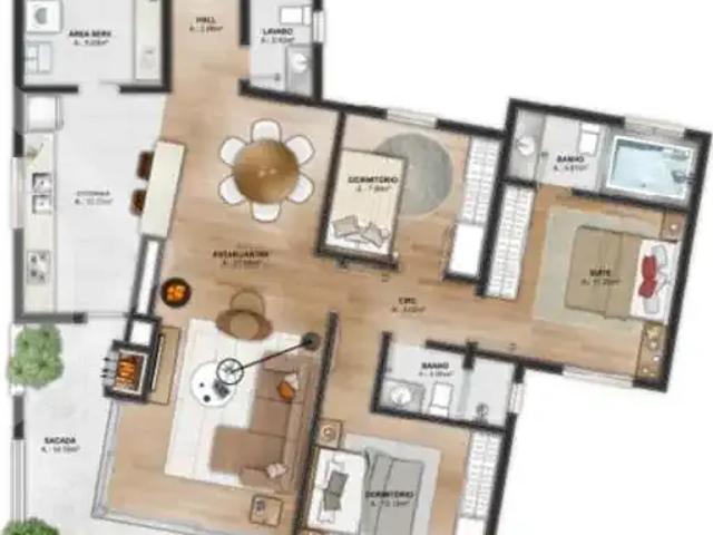 Apartamento para Venda em Porto Alegre/RS Menino Deus 3 Quartos