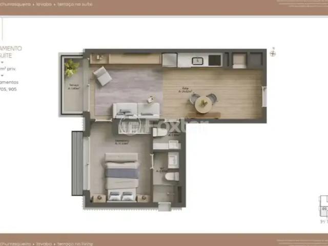 Apartamento para Venda em Porto Alegre/RS Moinhos de Vento 1 Quartos