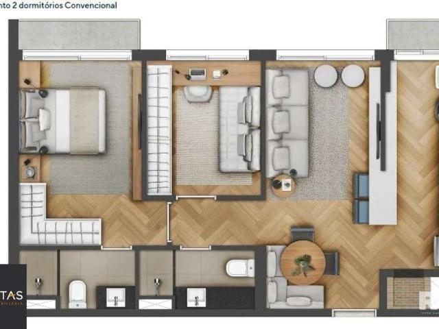 Apartamento para Venda em Porto Alegre/RS Cidade Baixa 2 Quartos