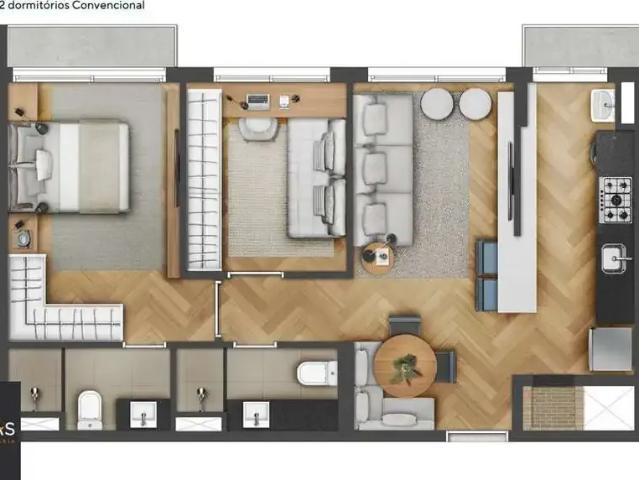 Apartamento para Venda em Porto Alegre/RS Cidade Baixa 2 Quartos
