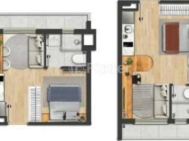 Apartamento para Venda em Porto Alegre/RS Cristo Redentor 1 Quartos
