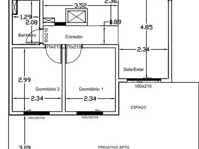 Apartamento para Venda em Porto Alegre/RS Guarujá 2 Quartos