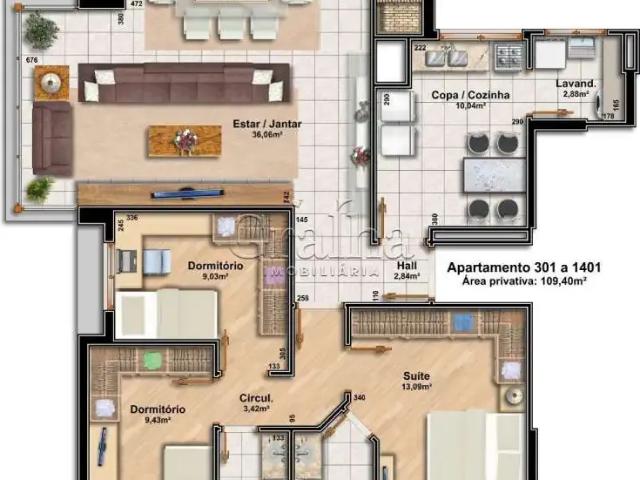 Apartamento para Venda em Porto Alegre/RS Passo da Areia 3 Quartos
