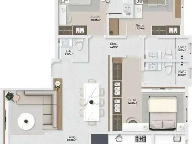 Apartamento para Venda em Porto Belo/SC Balneário Perequê 3 Quartos