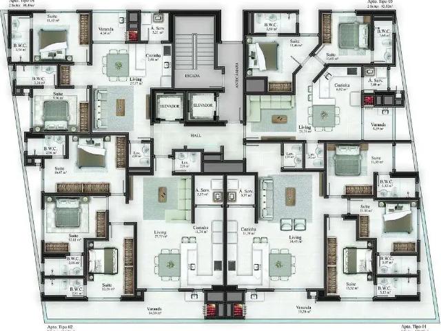 Apartamento para Venda em Porto Belo/SC Balneário Perequê 3 Quartos