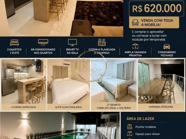 Apartamento para Venda em Porto Seguro/BA Praia De Taperapuan 2 Quartos