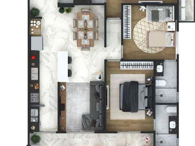 Apartamento para Venda em Praia Grande/SP Aviação 3 Quartos