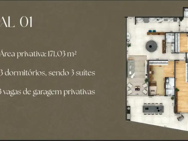 Apartamento para Venda em Praia Grande/SP Aviação 3 Quartos
