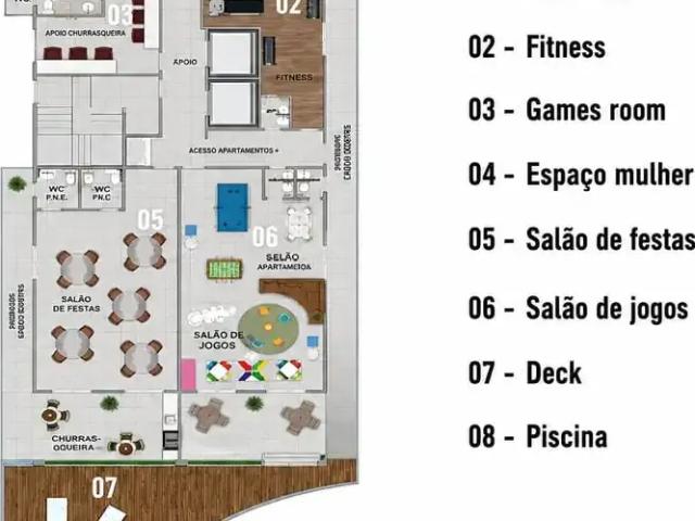 Apartamento para Venda em Praia Grande/SP Guilhermina 2 Quartos