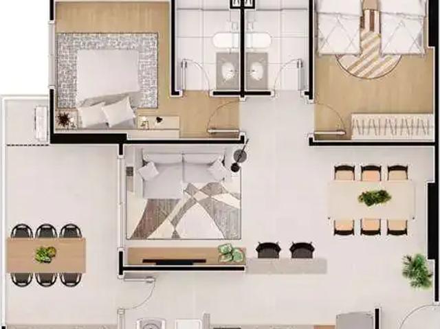 Apartamento para Venda em Praia Grande/SP Vila Caiçara 2 Quartos