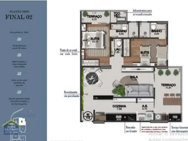 Apartamento para Venda em Praia Grande/SP Vilamar 2 Quartos
