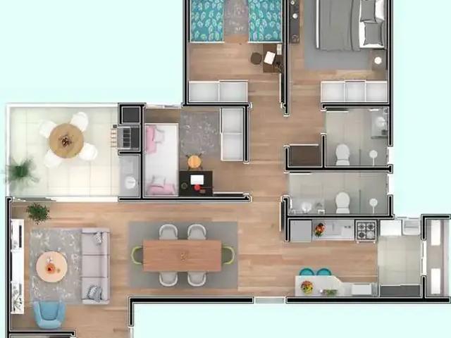 Apartamento para Venda em Presidente Prudente/SP Vila Liberdade 3 Quartos