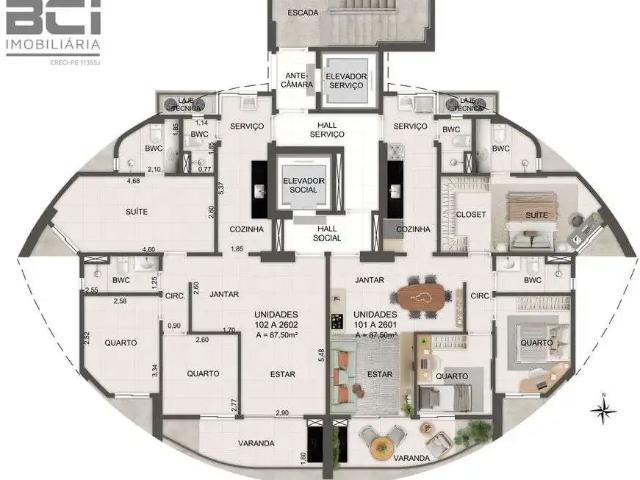 Apartamento para Venda em Recife/PE Encruzilhada 3 Quartos