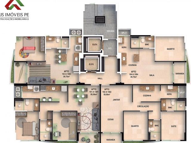 Apartamento para Venda em Recife/PE Soledade 2 Quartos