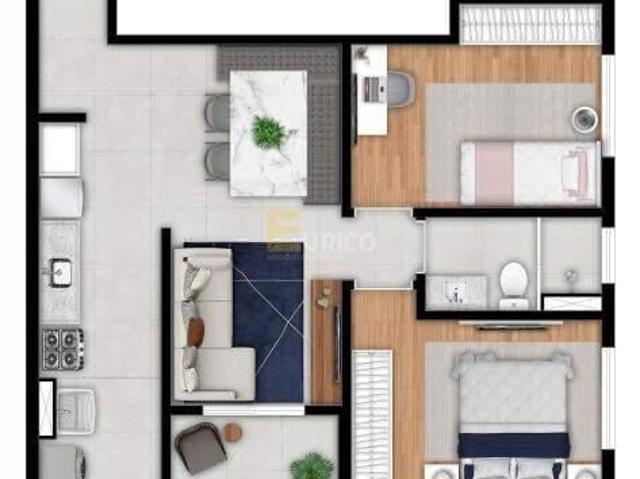 Apartamento para venda em Residencial Baluarte de 95.95m² com 2 Quartos, 1 Suite e 1 Garagem