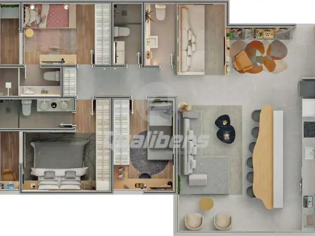 Apartamento para Venda em Ribeirão Pires/SP Centro 3 Quartos