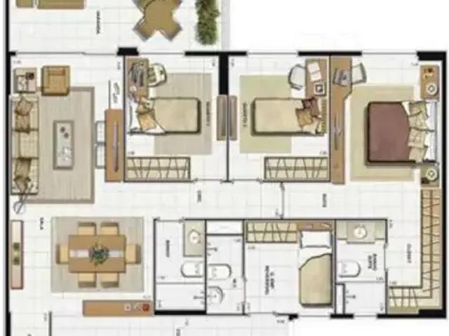 Apartamento para Venda em Rio de Janeiro/RJ Jacarepaguá 3 Quartos